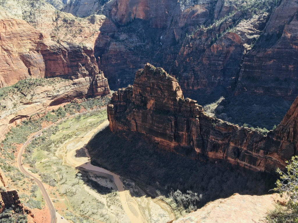 A view from the top of Angel's Landing. 